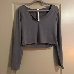 Long sleeve tight lululemon gray top